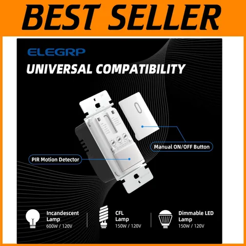 Occupancy Motion Activated Wall Switch,  Listed - 10 Pack