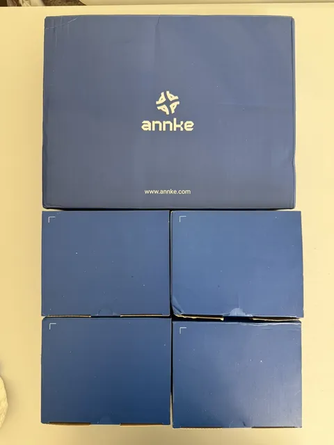 Annke Wired Security Camera System with 4 cameras receiver Unused