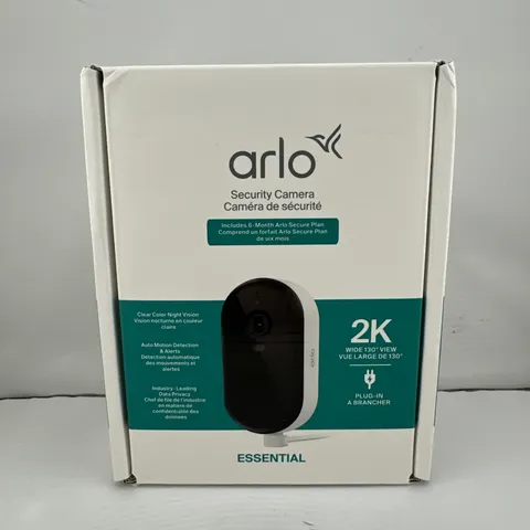Arlo Essential Outdoor 3rd Gen Add-On 2K Wireless Security Camera White SEALED