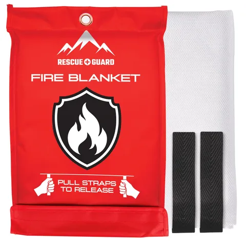 Fire Blanket 1 Pack 40”x40”  Fire Blankets Emergency for Home and Kitchen  Em...