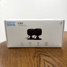 Blink Mini - 2 Cameras - Compact indoor plugin smart security camera 1080p BLACK