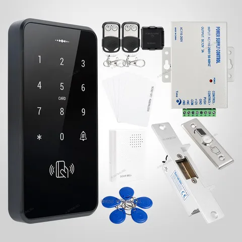 Waterproof Touch Keypad ID Access Control System+Electric Strike Lock