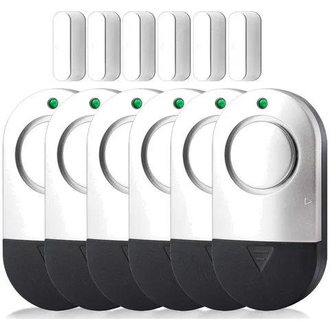 Easy Installation Door Alarm - 6 Pack Ultra-Slim Design