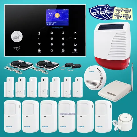 HOMSECUR Wireless 4G/GSM WIFI SMS Autodial Burglar Alarm System