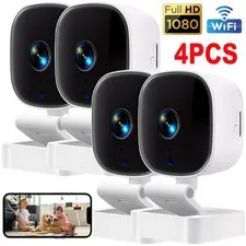 4 Camara De Seguridad HD IP 360 Wifi Inalambrica Para Casa Con Microfono y Audio