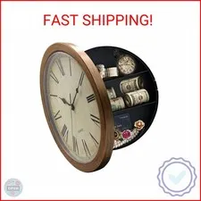 Secret Compartment, Benkaim Upgraded Silent Thickened 10 Inch Plastic Wall Clock