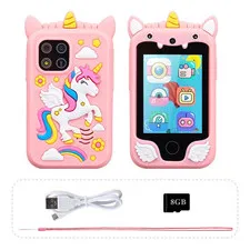 Kids Smart Phone Camera Toys Touchscreen Unicorn Baby Mobile Mp3 Player Digital