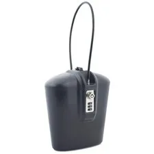 Travel Lock Box Safe - Key/Combination - Black
