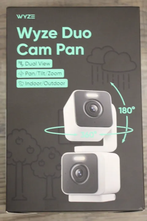 Wyze Duo Cam Pan 2K Wired Dual 360° x 180° Pan/Tilt Camera WYZEC-DUO-WH