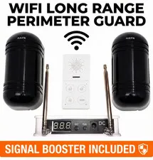 Extra Long Range Wireless Perimeter Protection Alarm Kit Tuya WIFI, Google Alexa