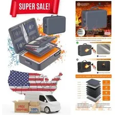 Upgraded 5200°F Fireproof and Waterproof Document Organizer - Portable Storage