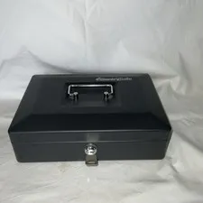 SentrySafe CB-12 Cash Box with Key Lock and Tray, 3.7 x 11.8 x 9.3 EUC