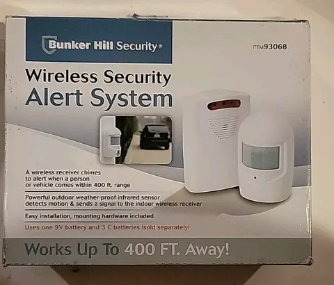 Bunker Hill Security~ Wireless Up to 400 FT Alert System #93068 New Open Box