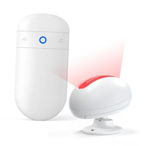 Wireless Motion Sensor Doorbell - Indoor Chime - 1 Receiver - 1 Sensor