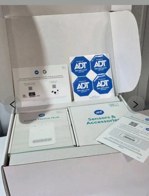 10 piece ADT Smart Home Security- Base S40LR1-01 New In Open Box Never Used