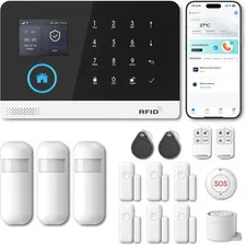 Wireless Home Security System with App Alerts - No Subscription Needed!