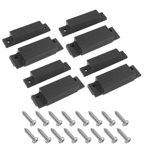 4 Pcs Brown Wired Magnetic Door Window Contact Reed Switch, Surface-Mounted N...