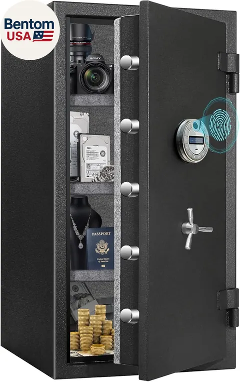 [Genuine Fireproof] 9.8 Cub Extra Large Biometric Waterproof Fireproof Safe for 