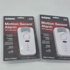 2 count Sabre HS-MSA 120 dB White Plastic Motion Sensor Alarm