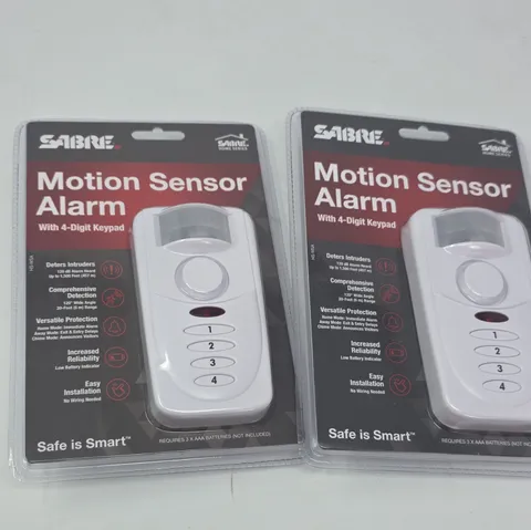 2 count Sabre HS-MSA 120 dB White Plastic Motion Sensor Alarm
