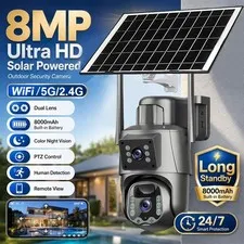 4K Solar Security Camera Wireless Outdoor Outdoor Night Vision WiFi Surveillance