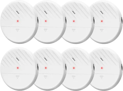 Ultra-Slim Wireless Glass Break Sensor Alarm 125dB for Home Security - Vibration