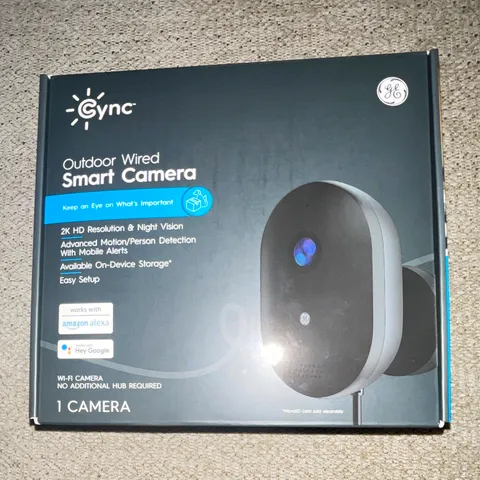 Cync Outdoor Wired Smart Camera 2K Wi-Fi Night Vision Alexa/Google (1 Cam)