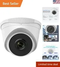 Ultra-Clear 4MP POE Camera, Smart IR Night Vision & Wide Angle Coverage