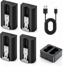 4-Pack Ring Battery & Charger for Ring Doorbell/Stick Up Cam/Spotlight Cam