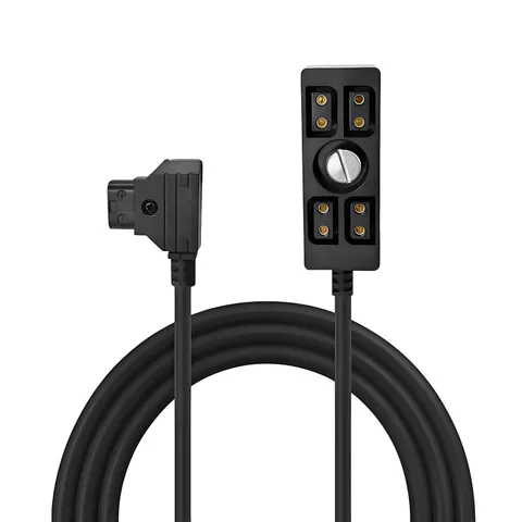 25 Inch DTap Male To 4 Port Female Splitter Hub Power Cable 1/4 Mount Screw