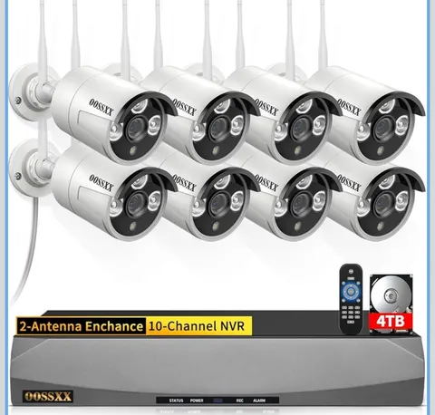 (2026 Update) Wireless Security Camera System, 10CH Wifi NVR with 8 X 3MP Dual A