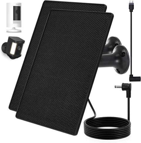 Ring Camera Solar Panel 4W Charger Spotlight Cam Plus Pro Stick Up 2 Pack