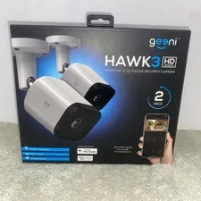 Geeni Hawk 3 1080p Wi-Fi Outdoor Cameras with Alexa Google Voice Control  2 Pack