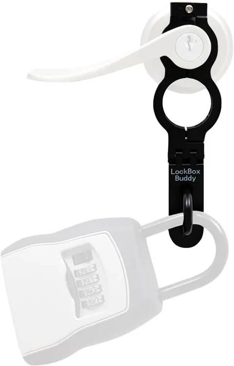 Lock Box Attachment for Lever Handles, Metal Clamp Fitting All Lock Boxes