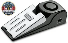 Door Stop Alarm with 120DB Siren Door Stop for Home & Travel (Black) (Pack of 1)