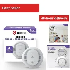 Kidde 30CUDR-V Smoke & CO Detector, Battery Powered, Voice Alerts, 85dB