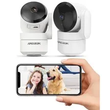 360° Indoor Security Camera, Home/Baby/Elderly/Dog/Cat/ Monitoring Cameras