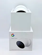 Google Nest Cam Outdoor or Indoor Battery G3AL9, Snow White - NEW OB