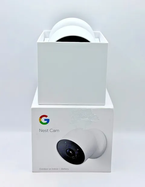 Google Nest Cam Outdoor or Indoor Battery G3AL9, Snow White - NEW OB