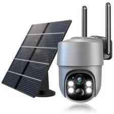 4G LTE Cellular Solar Security Camera, Wireless Outdoor, No WiFi, PTZ, 4X Zoom