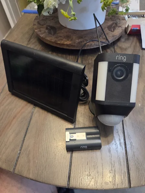 Ring Spotlight Cam Plus Battery-Powered Outdoor Camera with Solar Panel