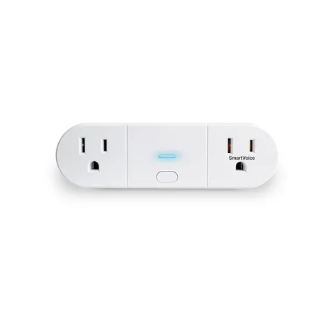 Smartvoice 2-In-1 Dual Wall Plug, Offline 30+ Voice Control Commands - No APP, N