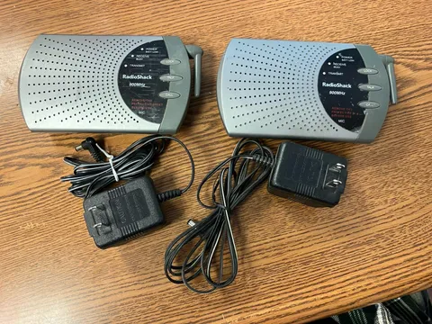Set Pair of 2 Radio Shack 43-3102 900 MHz Wireless Intercom Tested  Power Supply