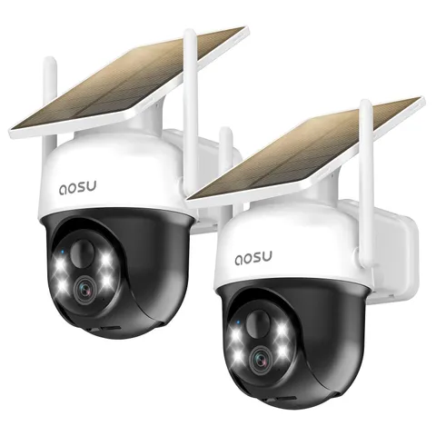 aosu Solar Camera Outdoor Wireless - 100% Wire-Free Outdoor Security Camera W...