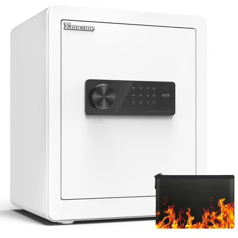 Safe Box, Home Safe with Fireproof & Waterproof Bag for Money Cash Documents ...