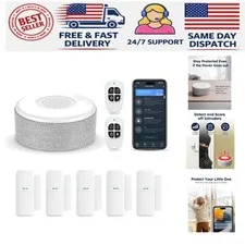 Smart Home Security System - WiFi Door Alarm Kit with Voice Control & App Alerts