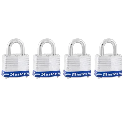 Master Lock Padlock 1 9/16In Keyed Alike Tumbler 4Pk