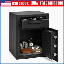 2.6 Cu Ft Fireproof Waterproof Home Safe Digital Keypad Anti Theft Security Box