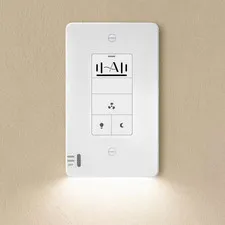6-Function Humidity Sensor Switch with Motion-Activated Nightlight Wall Plate fo