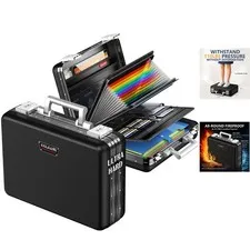Fireproof Document Box with TSA Lock | Ultra Hard Aluminum Frame, 15.5" x 11.5"